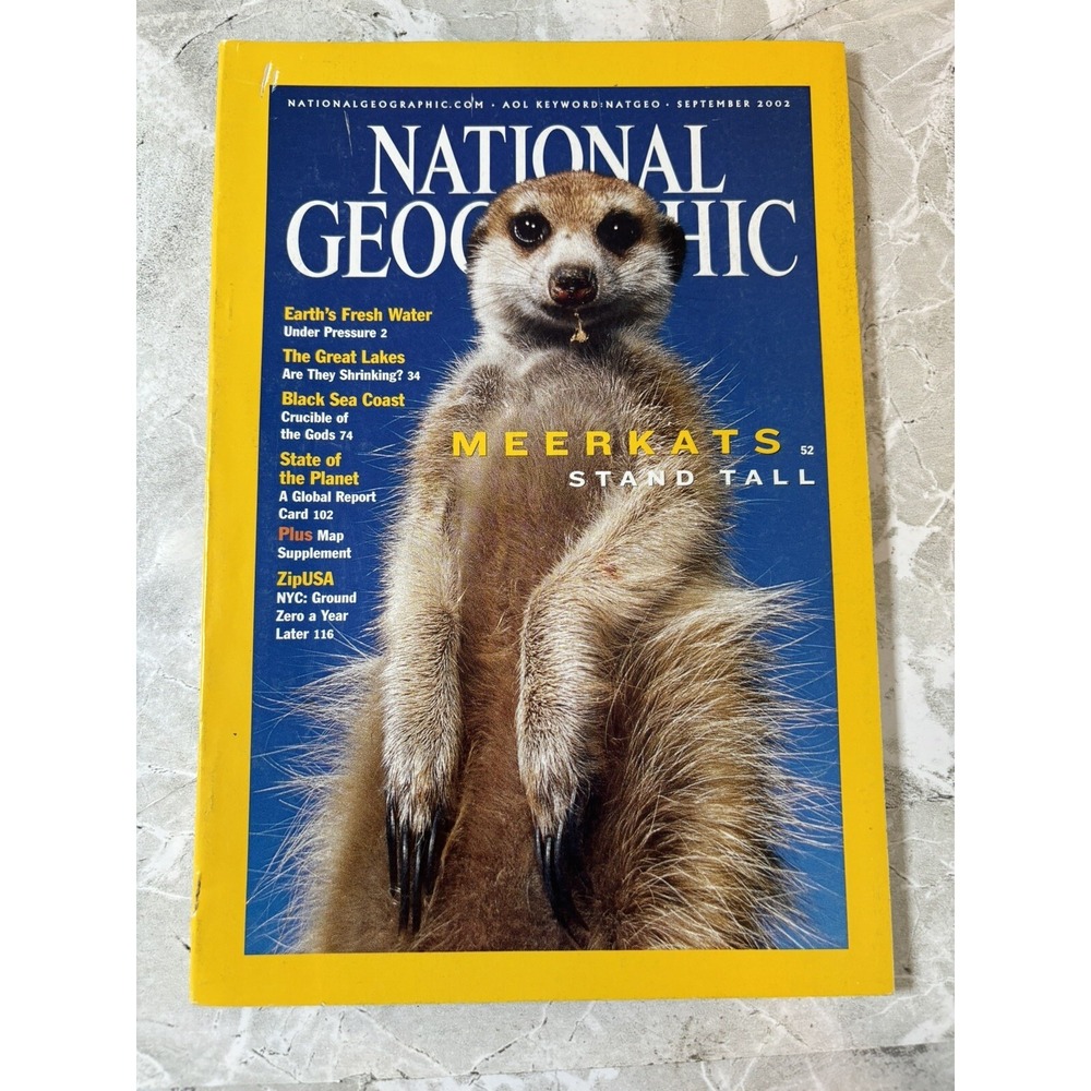 NATIONAL GEOGRAPHIC September 2002 MEERKATS Fresh Water GREAT LAKES‎ Black Sea